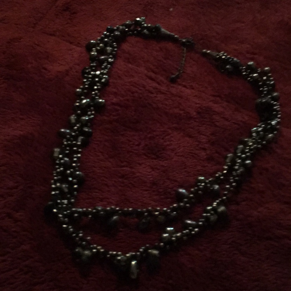 Black stone necklace